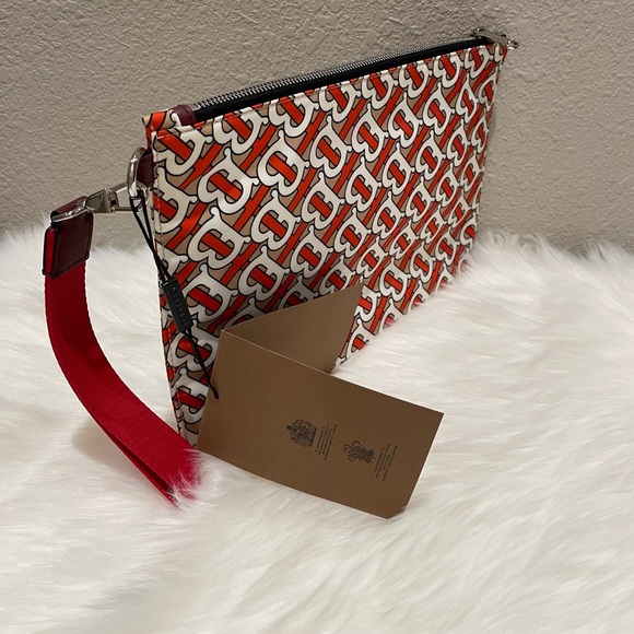 NEW Burberry Monogram Zip Pouch - Picture 6 of 10